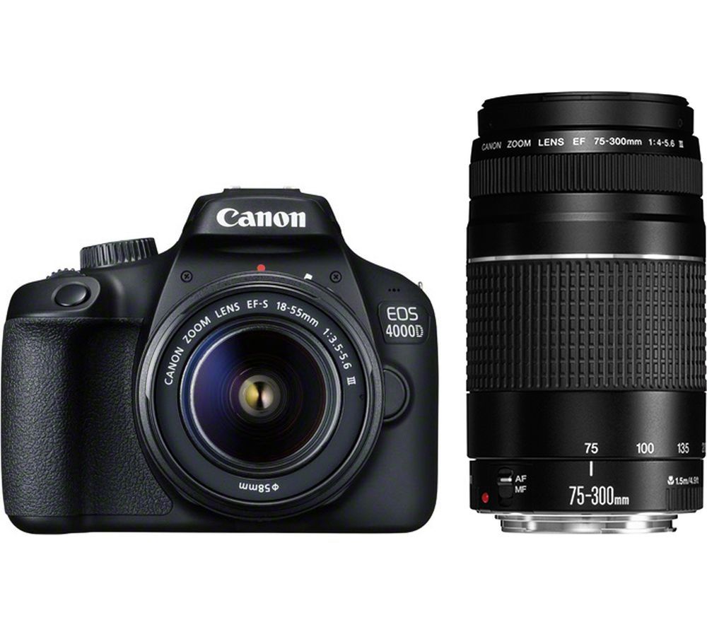 EOS 4000D DSLR Camera With 18-55mm & 75-300mm Lens
