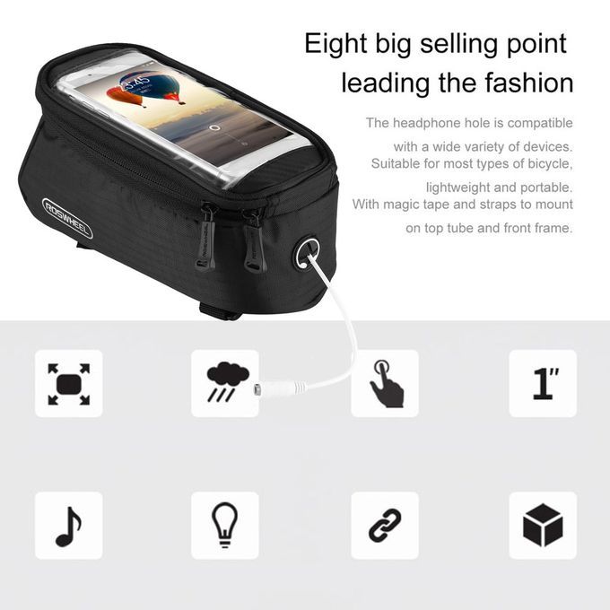 Y Ling Bike Front Top Frame Pannier Tube Bag  Ase Pou H For  Ell Phone-black