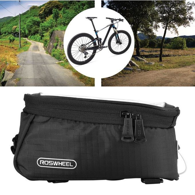 Y Ling Bike Front Top Frame Pannier Tube Bag  Ase Pou H For  Ell Phone-black