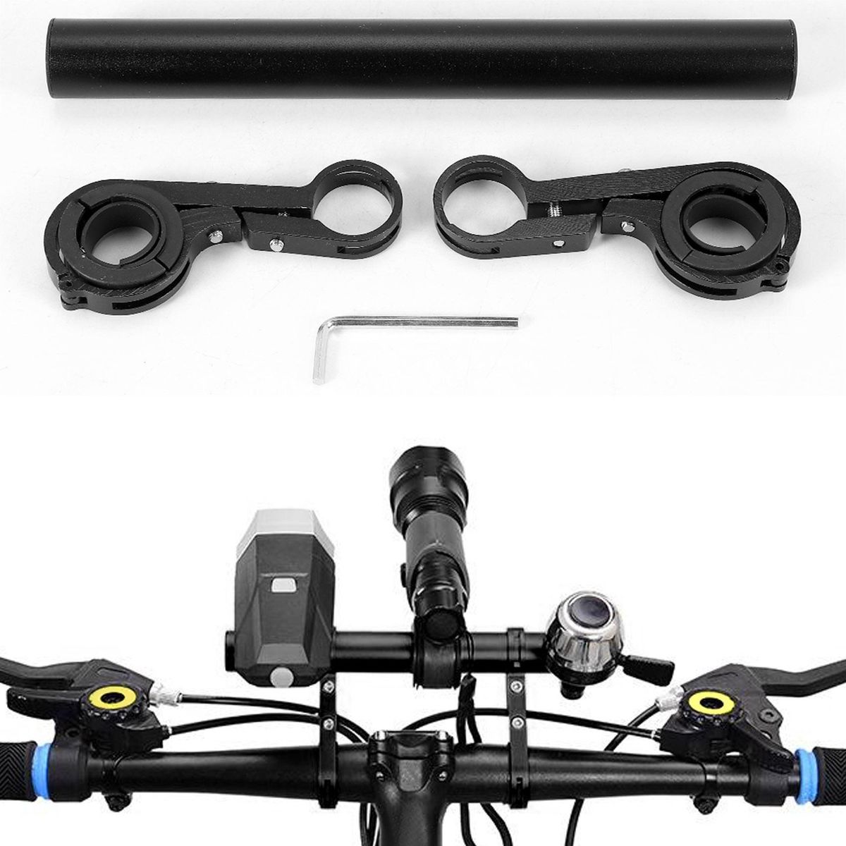 Handlebar Extension Mount Bicycle Handle Bar Bracket Extende