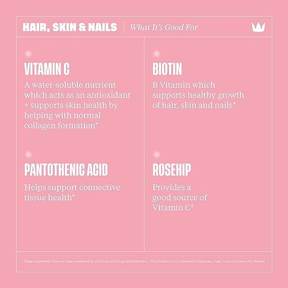 Hair Skin & Nails With Biotin, Hyaluronic Acid - 60 Capsules