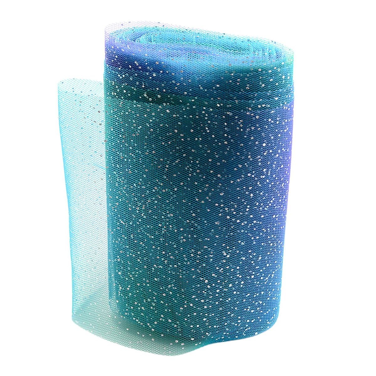 Glitter Tulle Roll Ribbon Trims Roll DIY Hair Bow Sewing Blue