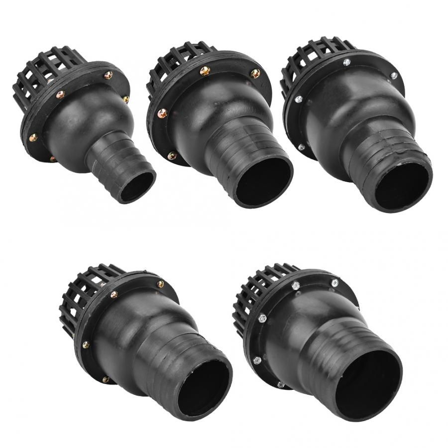 Fluid Machine Water Pump Foot Valve Black Pvc Low Pressure