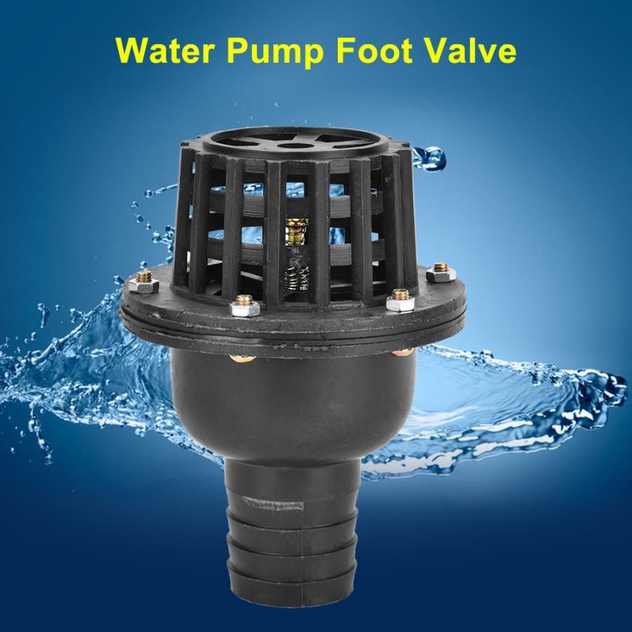 Fluid Machine Water Pump Foot Valve Black Pvc Low Pressure