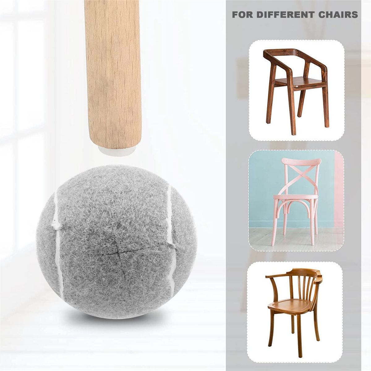 2 PCS Precut Walker Tennis Ball for Furniture Legs and Floor