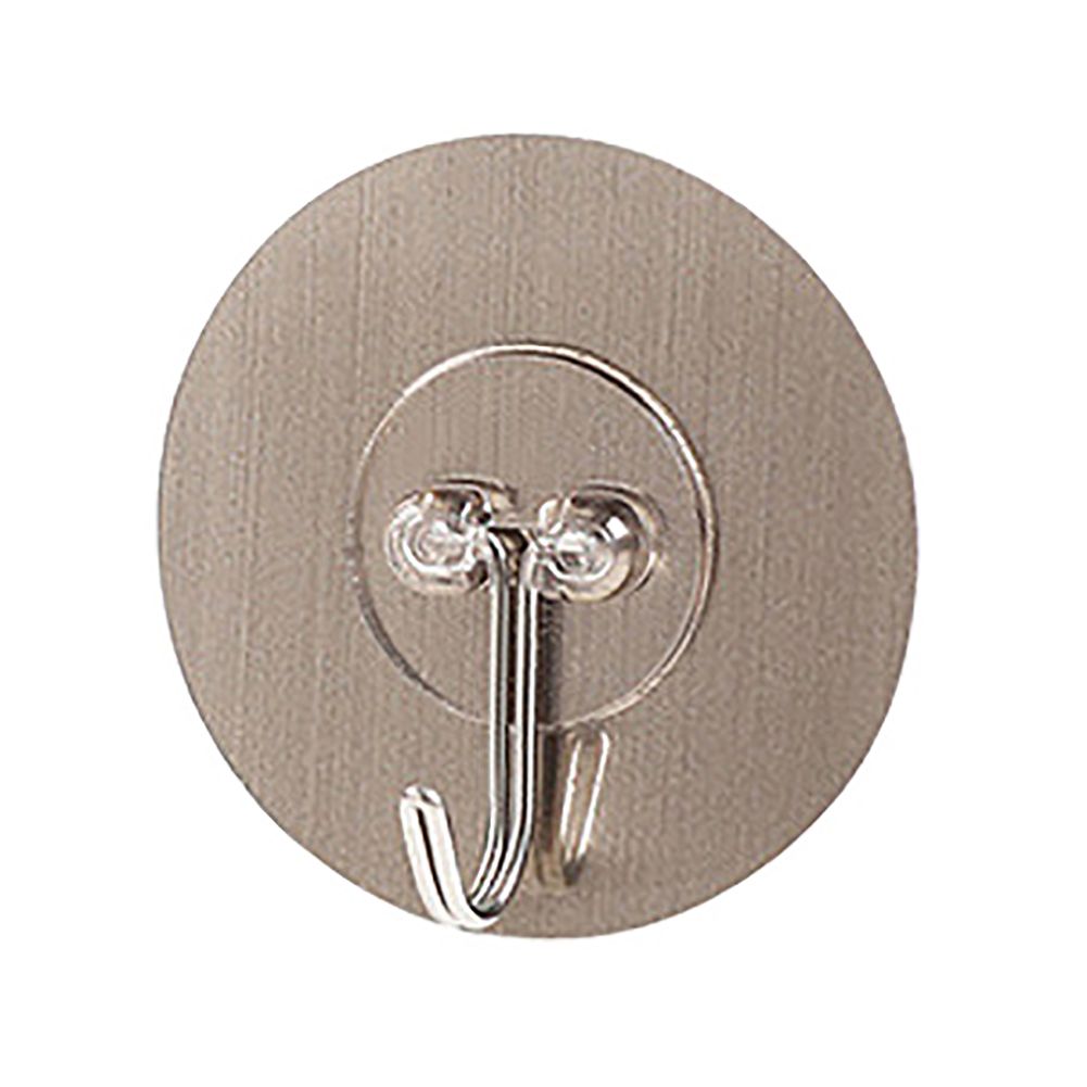 Traceless Sticky Bathroom Towel Kitchen Utensil Hook-Silver