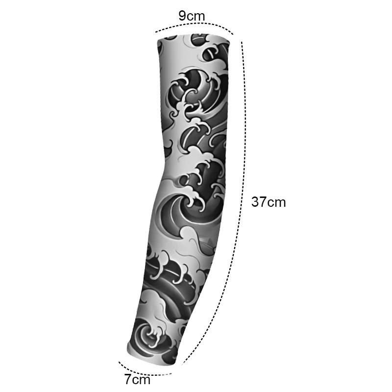 Ice Silk Sunscreen Sleeve Seamless Flower Arm Tattoo Sweat