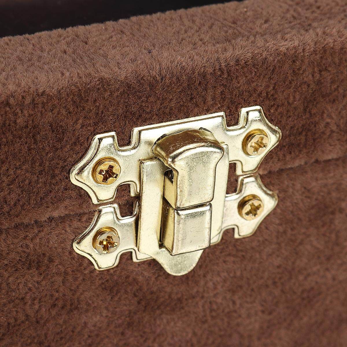 12 Grids Jewelry Storage Box Watch Display PU Leather Watch Case Organizer 35cm*24cm*7cm Coffee