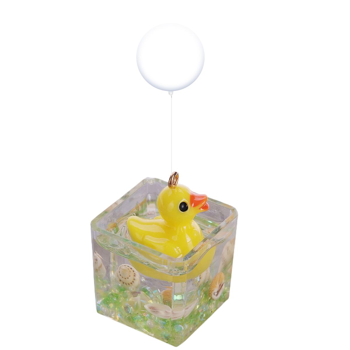 1 Set Fish Tank Decor Duck-Shaped Aquarium Ornament Landscaping Decor Green