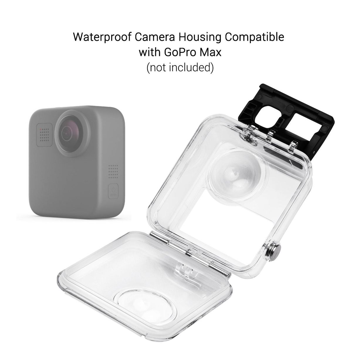 Action Camera Waterproof Case Diving Protective Housing Transparent Underwater 40M Compatible with GoPro Max Sports Camera