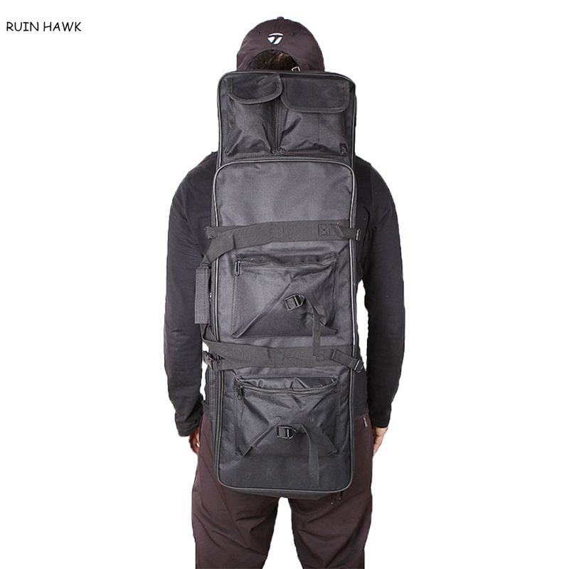 Backpack  Heavy Duty Oxford Outdoor Sport Bag Hunting Gun Bag Airsoft Paintball Gun Case Black 94CM