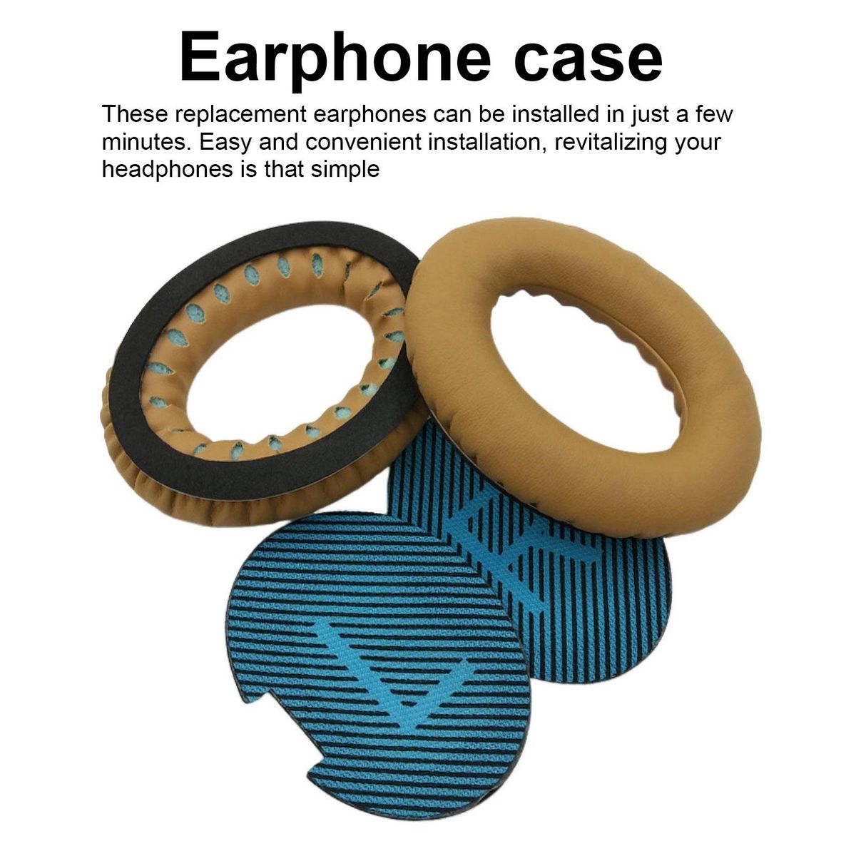 Headphone Cover Enhanced Sound Quality Ear Pads for Qc35qc25ae2 Khaki