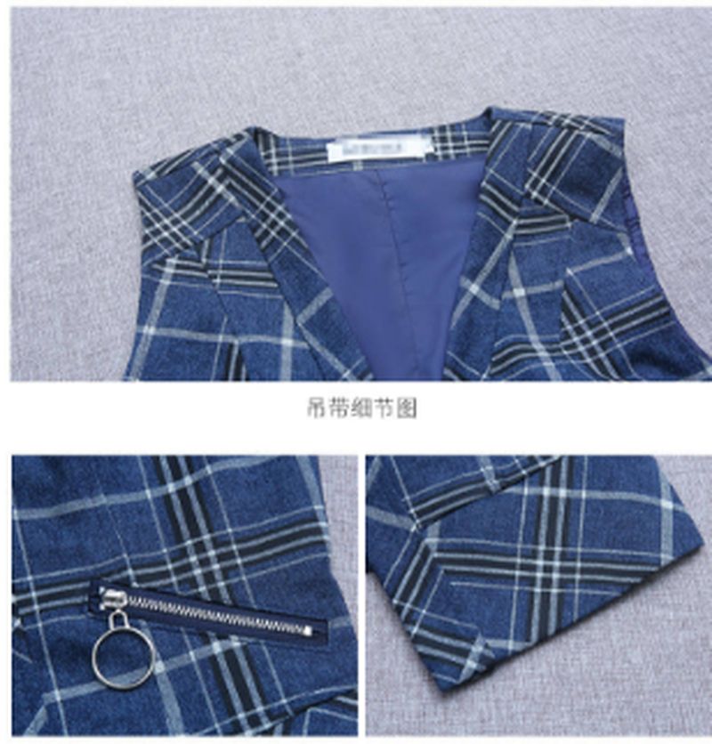 French Suit Dress Blue