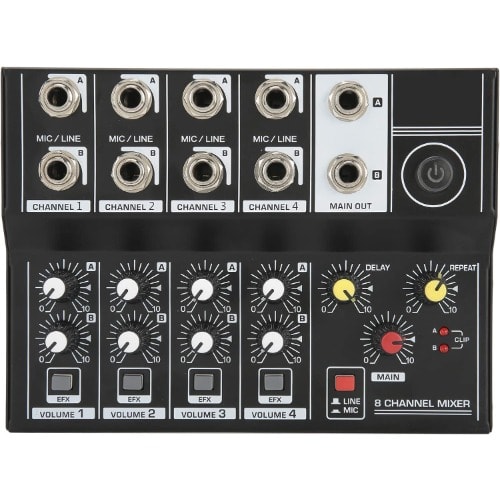 Aqa 8-channel Mixer Microphone Effector