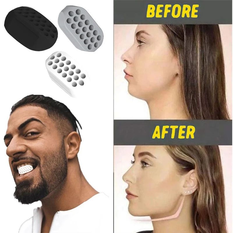 1/2Pcs Lot Jaw Line Exerciser Ball Jaw Line Trainer Face Facial Muscle Exercise Ball JawLine Chew Ball Workout Fitness Equipment(#Black 2)