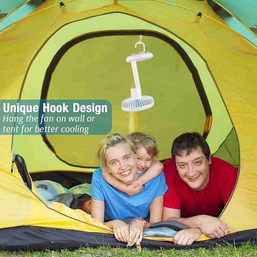 Rechargeable Table Fan 4000mAh With LED LIGHT