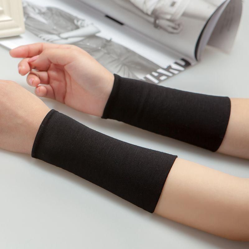 Summer Female Male Scar Cover up Tattoo Wristband Sports Sweat Wiping Modal Cotton Wristband Fashion Long Small Arm Sleeve Thin