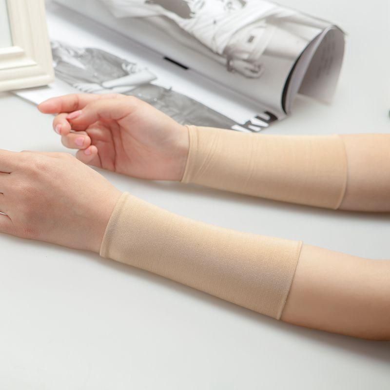 Summer Female Male Scar Cover up Tattoo Wristband Sports Sweat Wiping Modal Cotton Wristband Fashion Long Small Arm Sleeve Thin