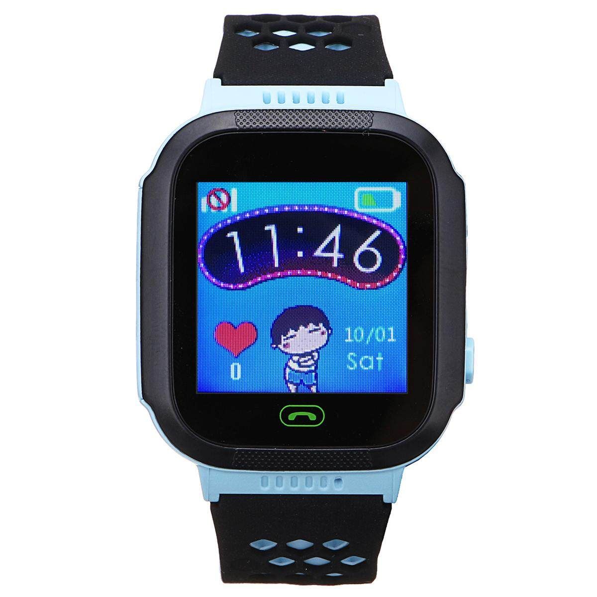 Anti-lost Kids LBS Tracker SOS Call Children Smart Watch For Android IOS Phone Blue Blue Without Camera