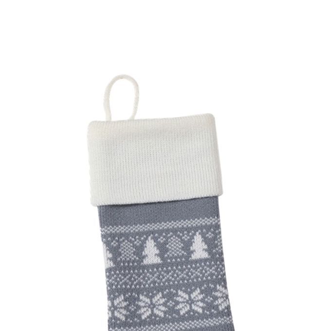 Xmas Day Stocking Kit Large Capacity Candy Gift Bag For Table Grey