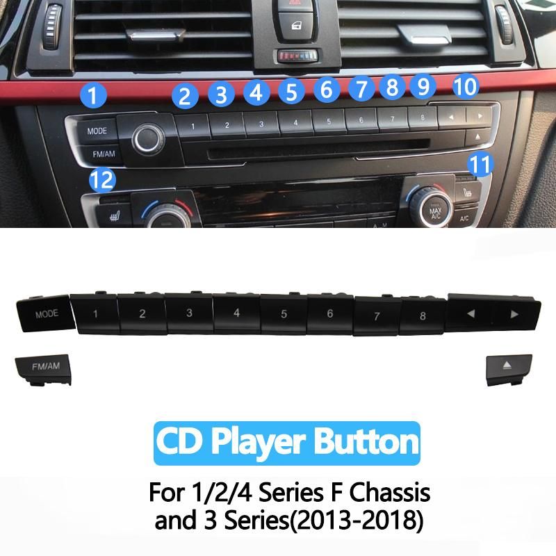 Dashboard Air Condition AC Button Key Cap Repair Kit For BMW 1 2 3 4 F Series F20 F30 F35 F45 F46 F80