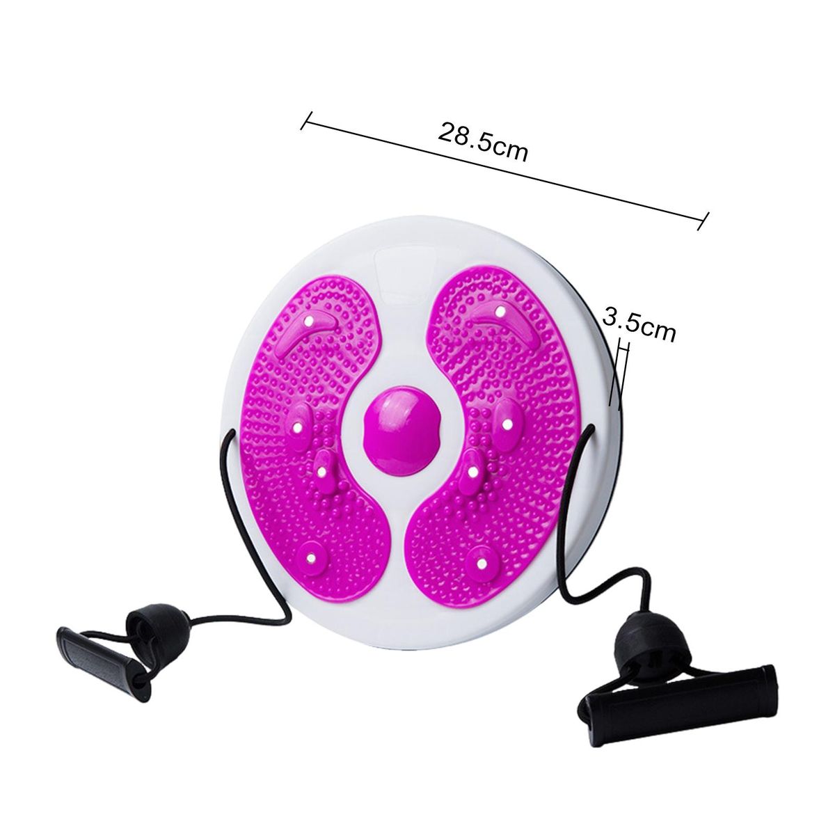 Waist Twist Board Twist Tone Balance Board with Foot for Weight Rose Red