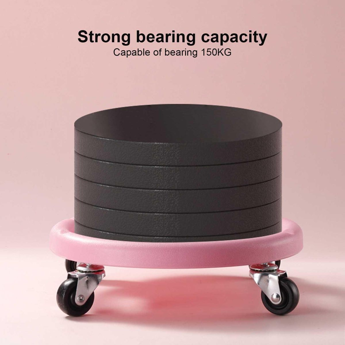 Abdominal Roller Wheel Abdominal Muscle Trainer Pink