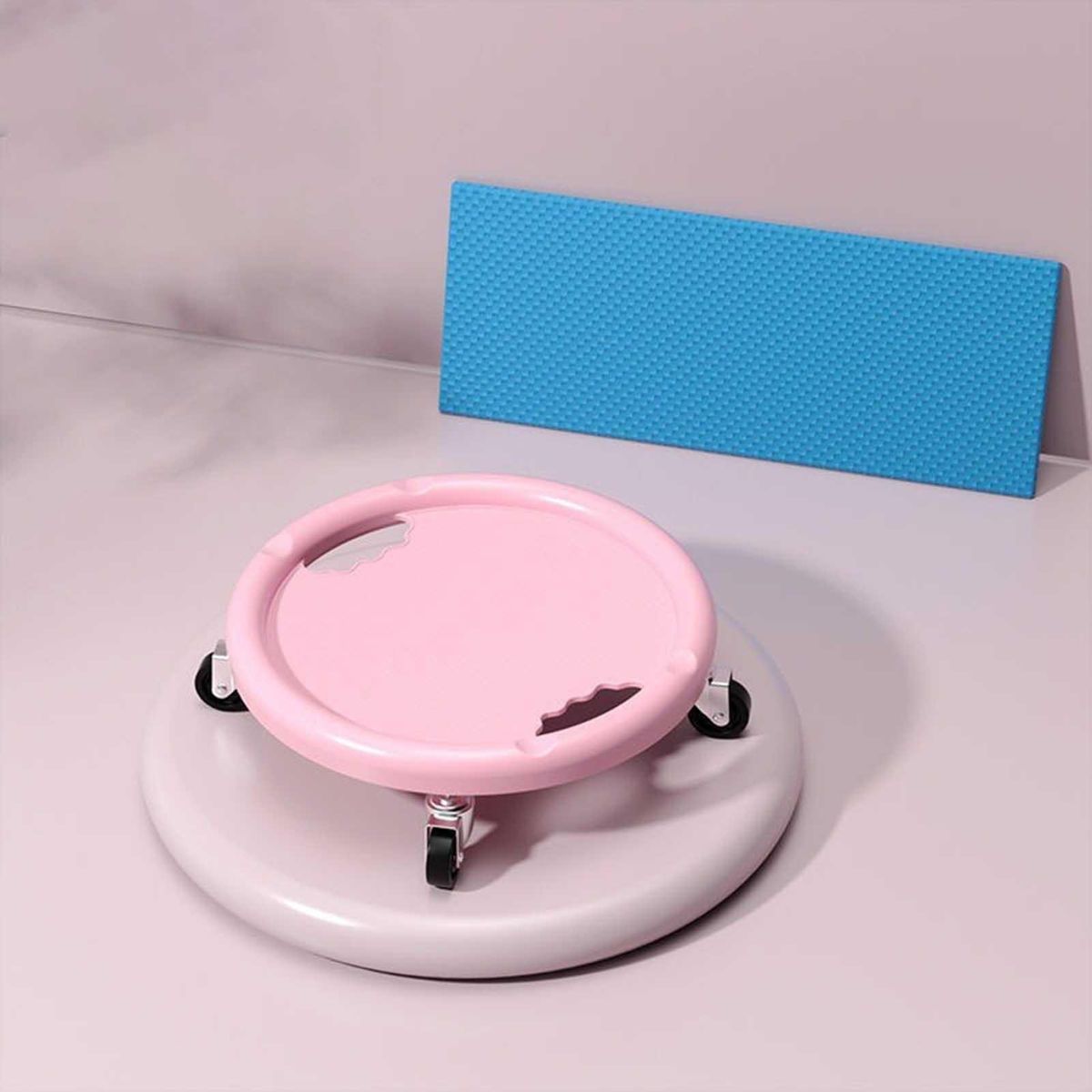 Abdominal Roller Wheel Abdominal Muscle Trainer Pink