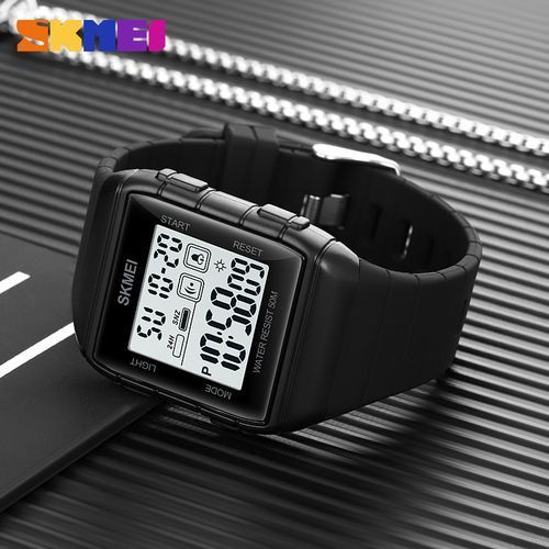 Countdown Stopwatch Sport Watch Mens Watches Male Clock 1960