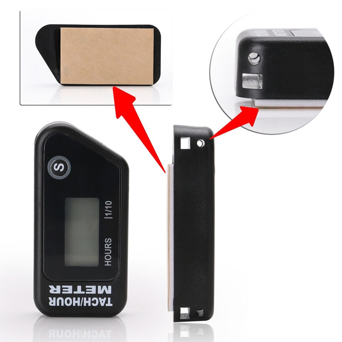 Universal Motorcycle 60000RPM LCD Digital Hour Meter