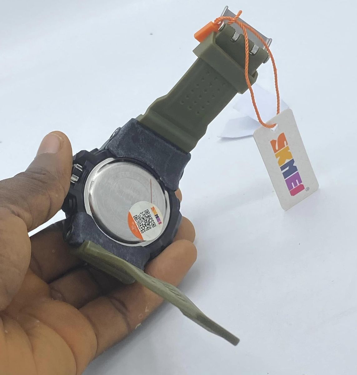 Water Resistance Rubber Strap Green Men's Wrist Watch