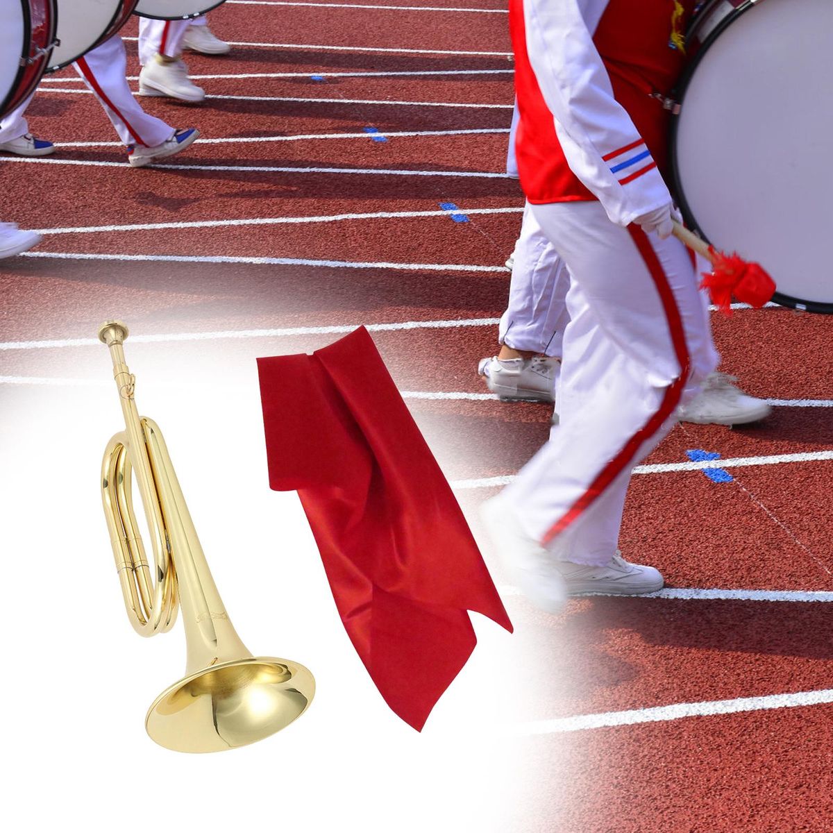 Marching Bugle Music Instrument Blowing Bugle For Style A
