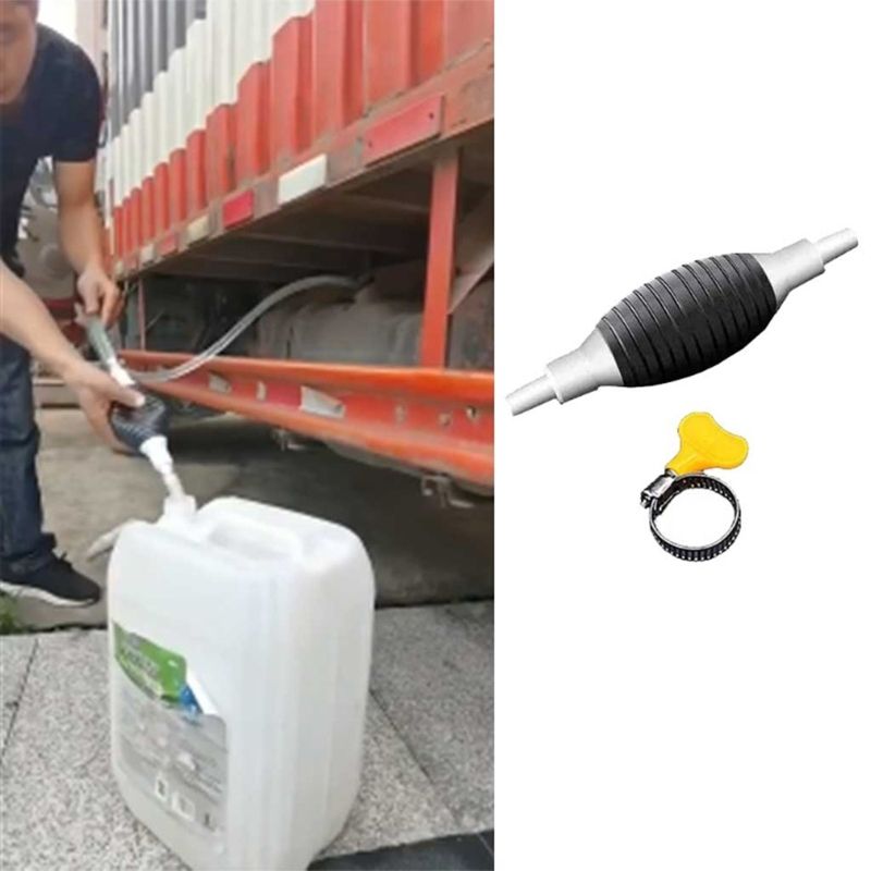 Oil Transfer Petrol Liquid Syphon Saver Gas Manual Pumps Large-bore Ball High-flow