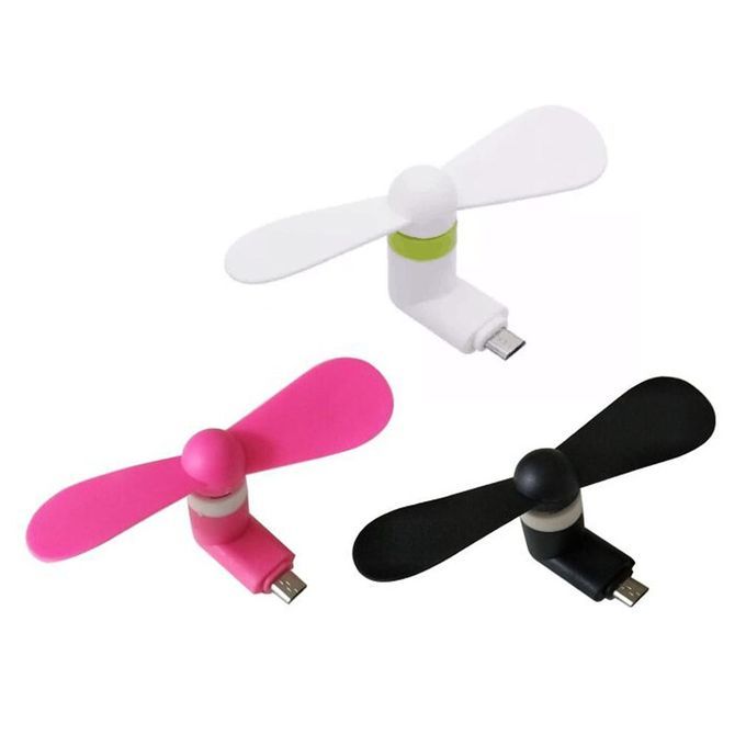 Travel Mini Fan USB CellPhone Portable Mute Cooling Cooler For Android Cell Mobile Phone Cool Micro 5V 1W Fans Low Voice 2pcs(Random Sending)