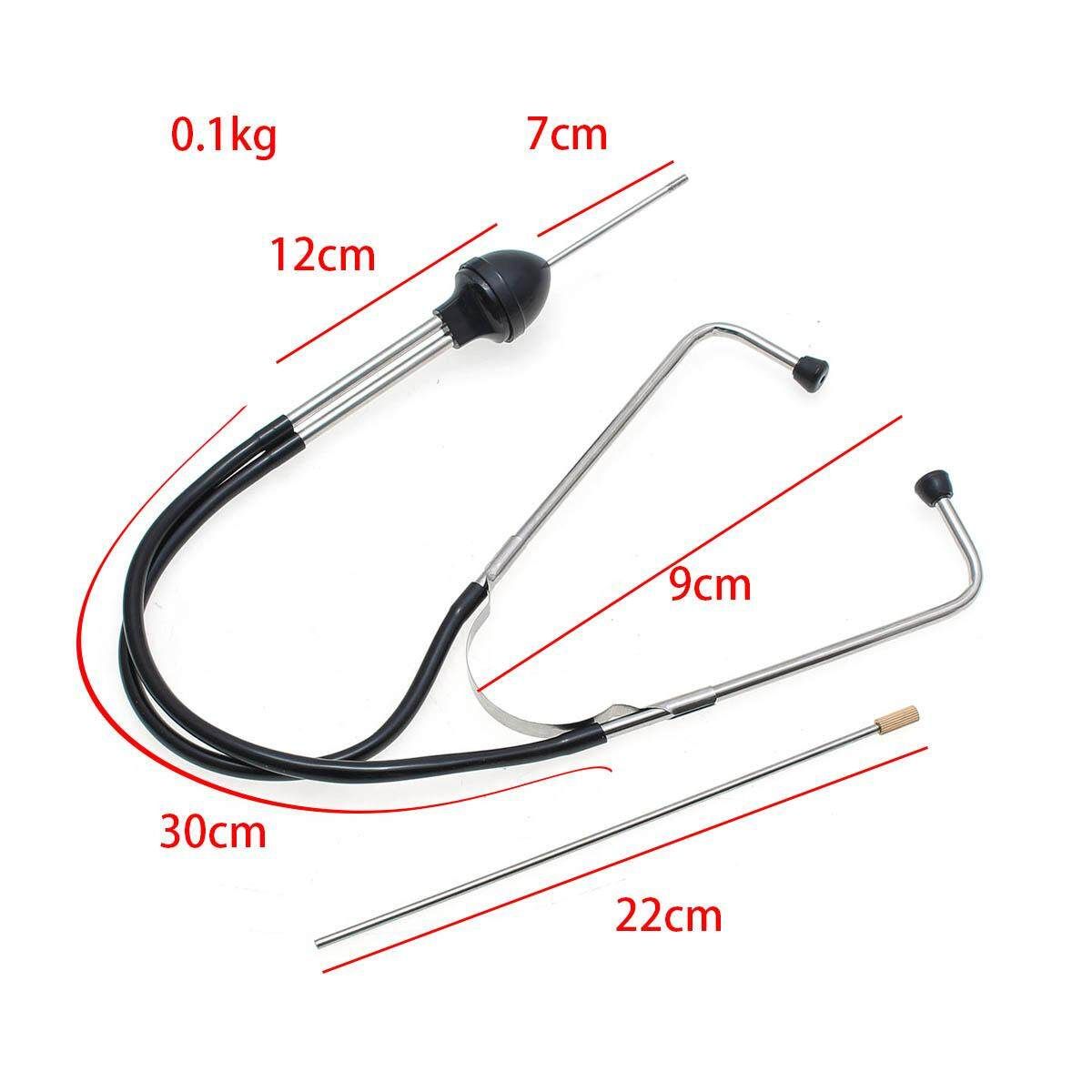 （Rubber & Plastic & Stainless Steel）Car Diagnostic Tool Car Engine Block Engine Stethoscope Automotive Detector Auto Mechanical Tester