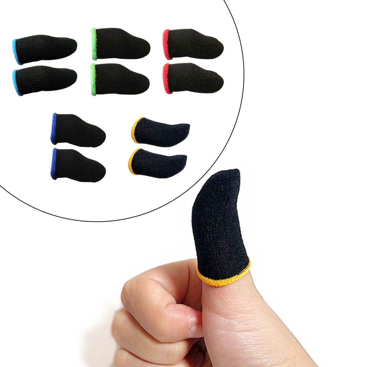 Touch Screen Finger Cover Controller Finger Thumb 10pcs