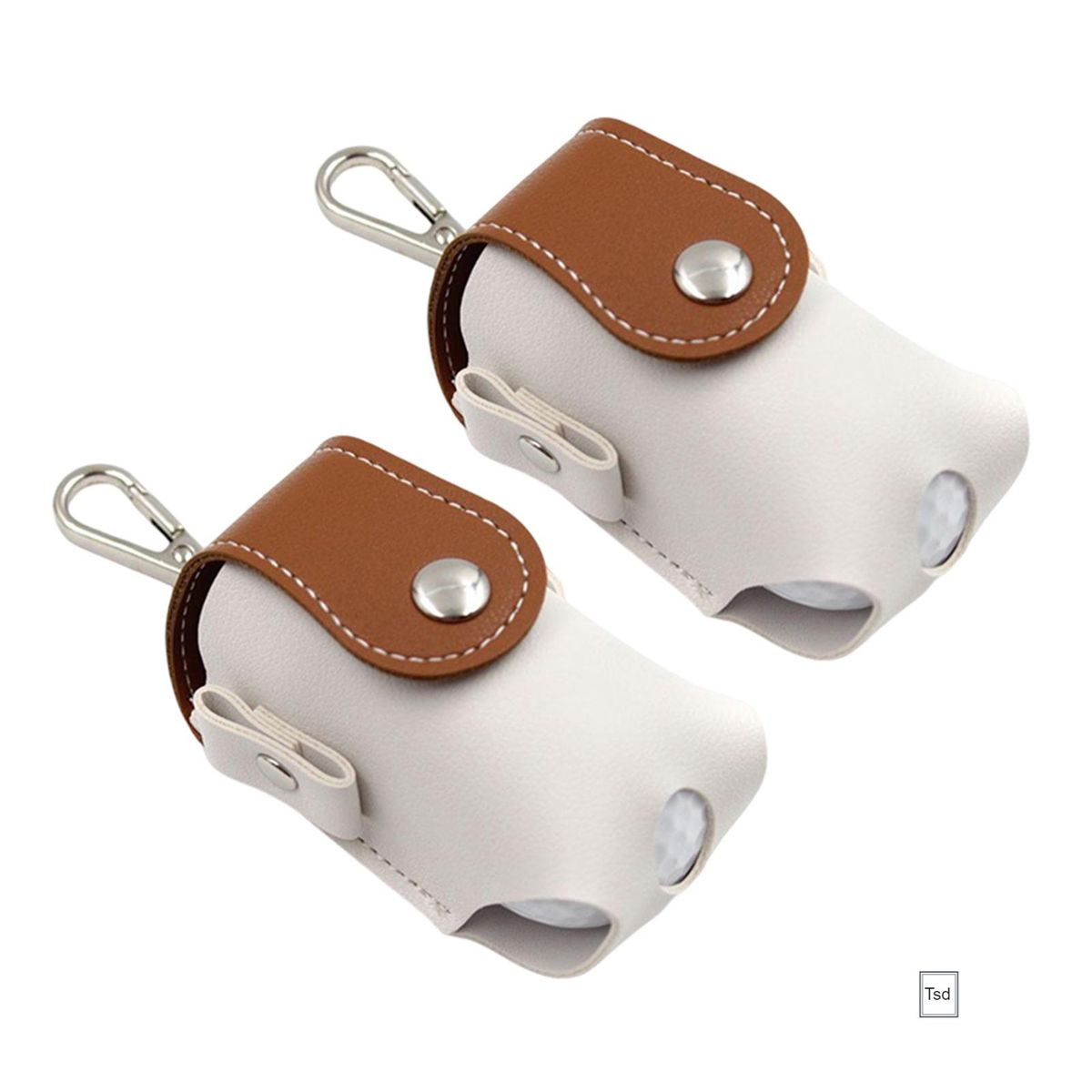 PU Leather Golfs Ball Storage Bag Outdoor Golfs Ball Waist