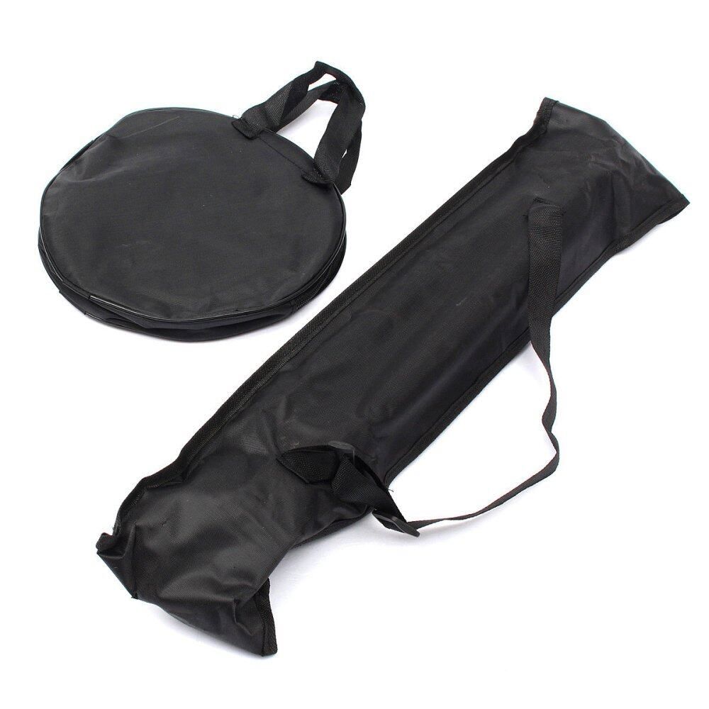 8Inch 21cm Rubber Dumb Drum Practice Pads Stand And Drum Sticks Set Musical Black