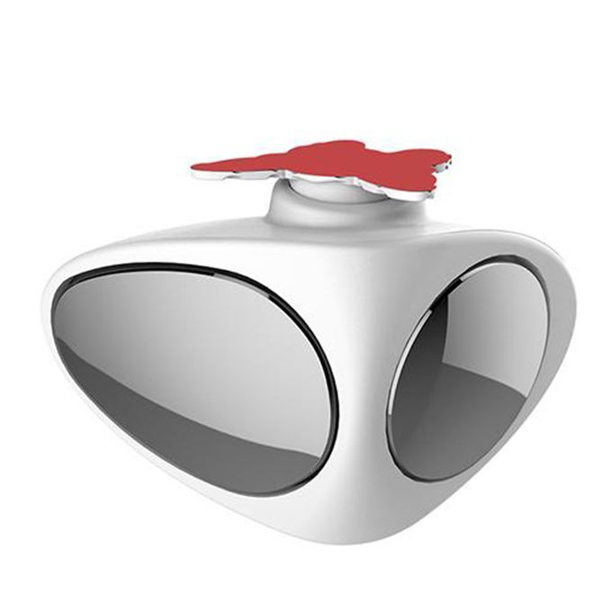 Car Blind Spot 360 Degree Rotating Automobile Rear-White
