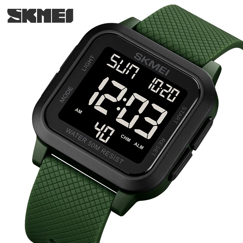 Men Watches Stopwatch Countdown LED Light 5Bar Waterproof Wristwatches Date Clock