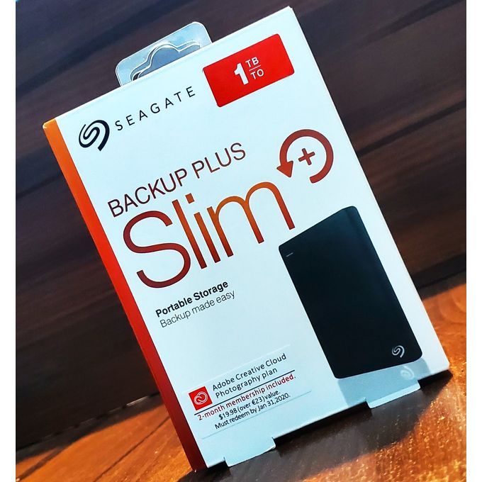 1TB BackUp Plus Slim Portable Hard Drive