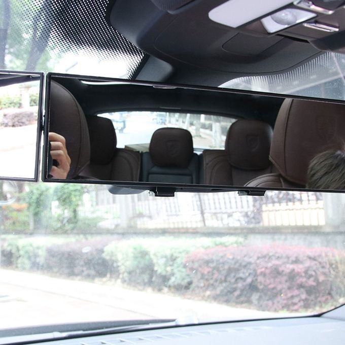 Auto Car Tri-Fold Interior Wide Angle Blind Spot-Black