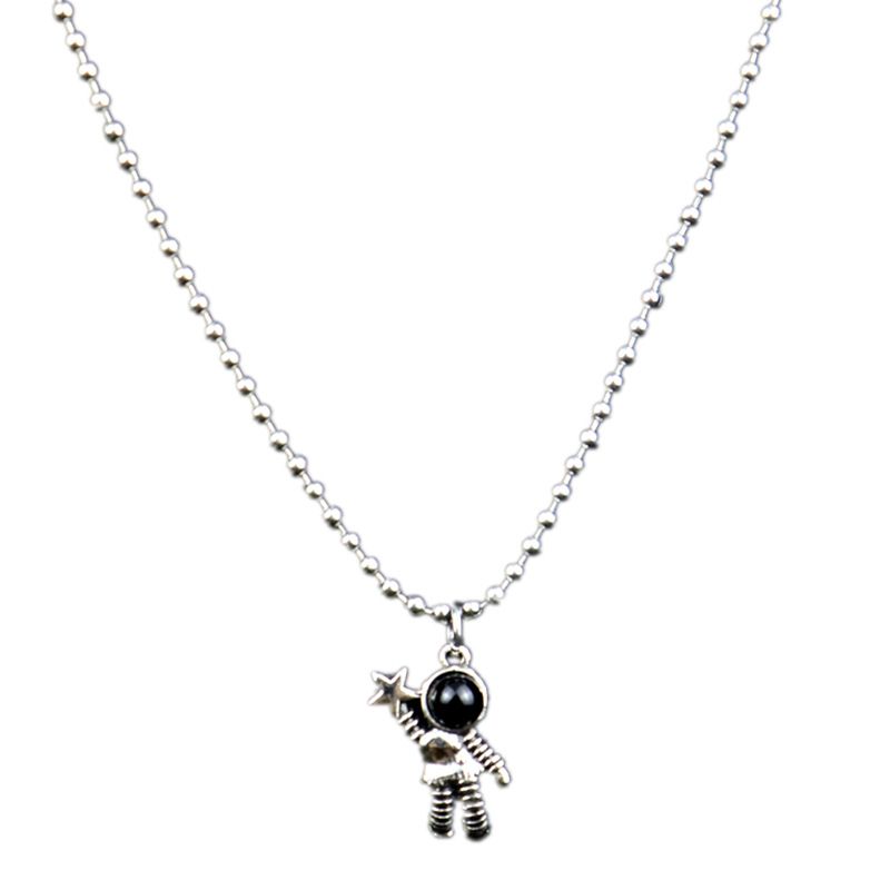 A Pair Of  Couple Astronaut Pendant Necklace