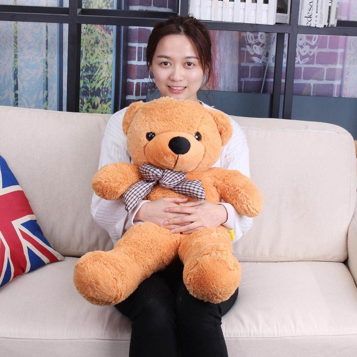 2M Teddy Bears Giant Huge Cuddly Stuffed Plush Animal Doll Brown Christmas Gift Light Brown 1.2m Light Brown 1.2m