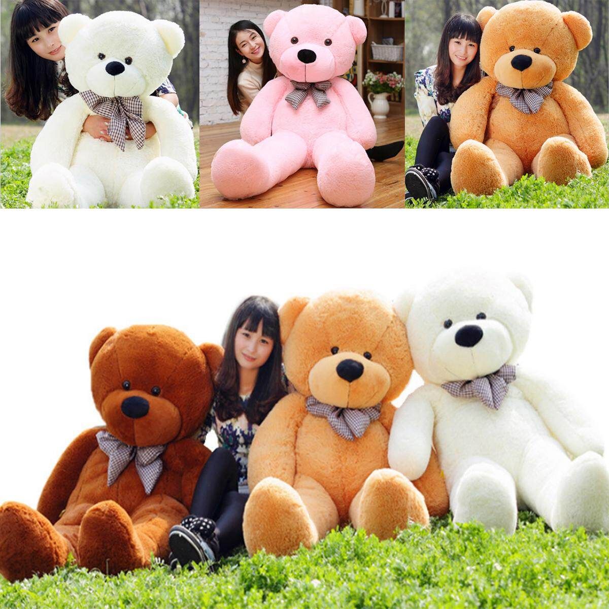 2M Teddy Bears Giant Huge Cuddly Stuffed Plush Animal Doll Brown Christmas Gift Light Brown 1.2m Light Brown 1.2m