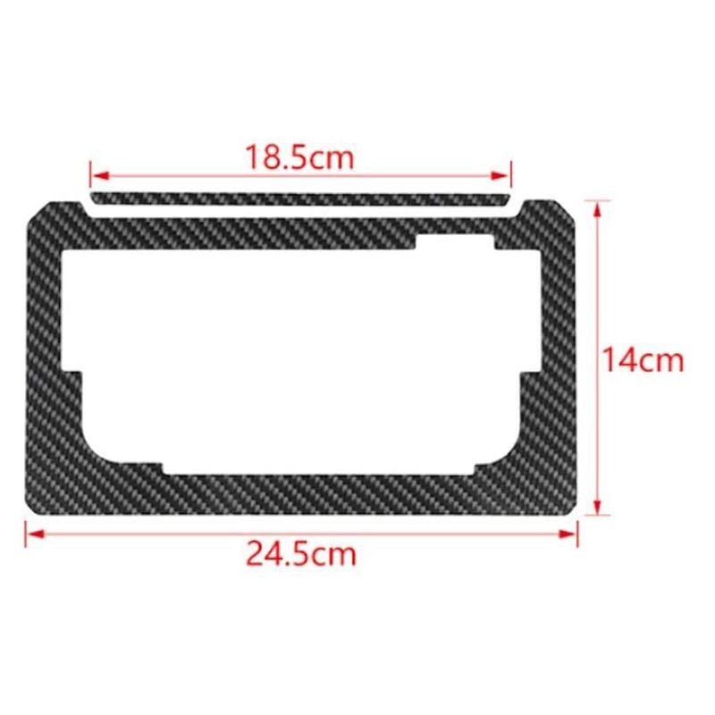 Car CD Screen Panel Decorative Cover Sticker Trim Carbon