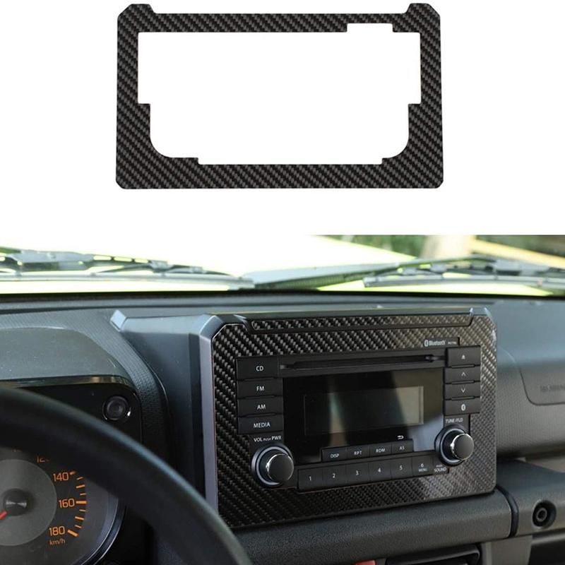 Car CD Screen Panel Decorative Cover Sticker Trim Carbon