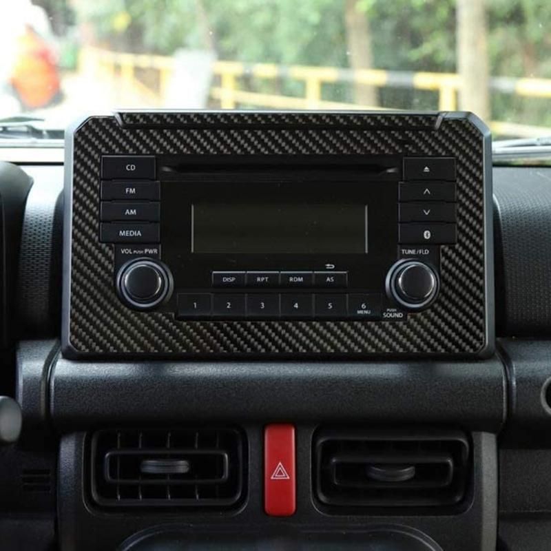 Car CD Screen Panel Decorative Cover Sticker Trim Carbon