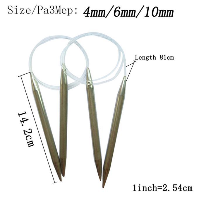 3pcs Circular Needles 80cm 31 Long Sweater Making Craft Tools