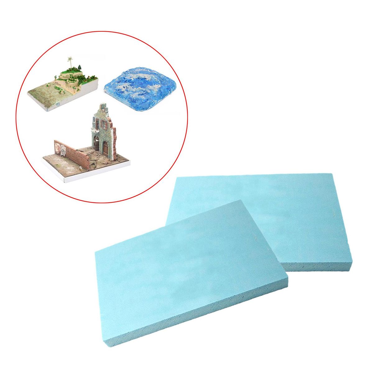 2Pcs DIY Landscape Scenery Building Polystyrene Boards